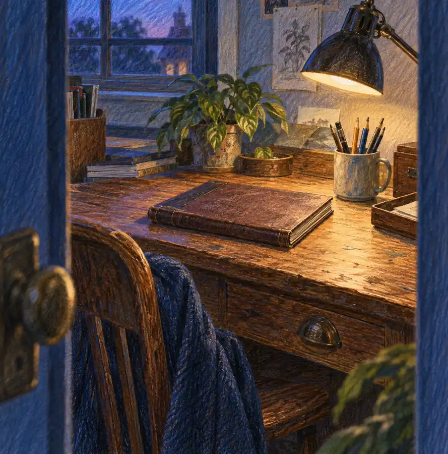 Illustration of owner-operated businesses equipment and workspace
