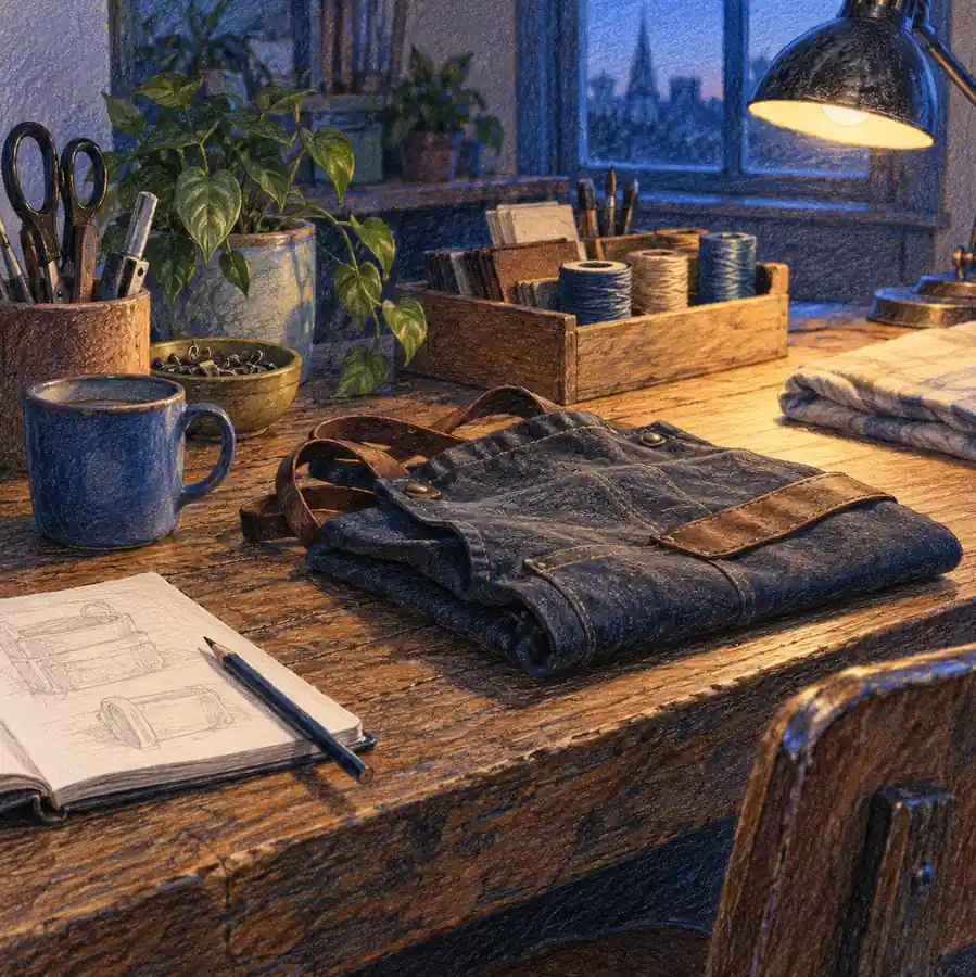 Illustration of owner-operated businesses equipment and workspace